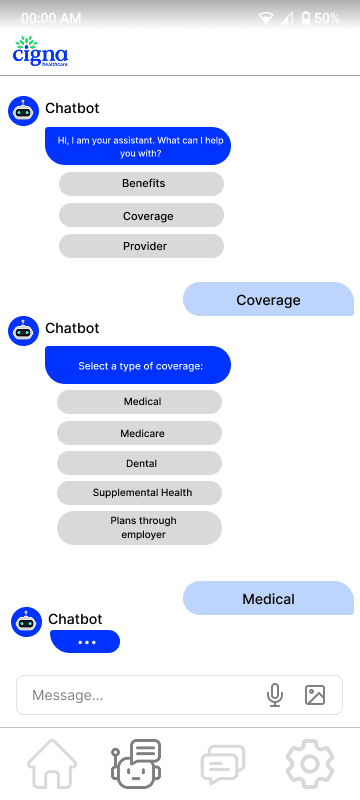 Chatbot interface