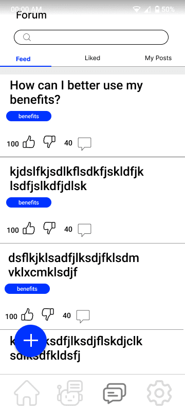 Forum interface